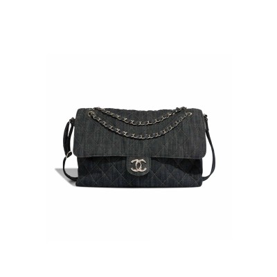 CHANEL TIMELESS MAXI DENIM DARK BLUE 515356 (40*30*11cm)